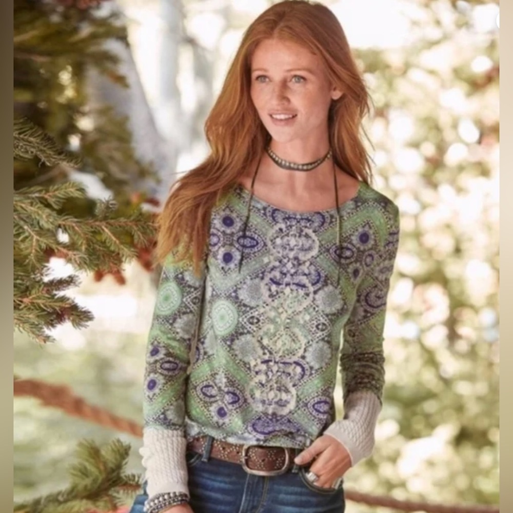 Sundance Long Sleeve Sweater Sleeve Top Size Small